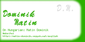 dominik matin business card